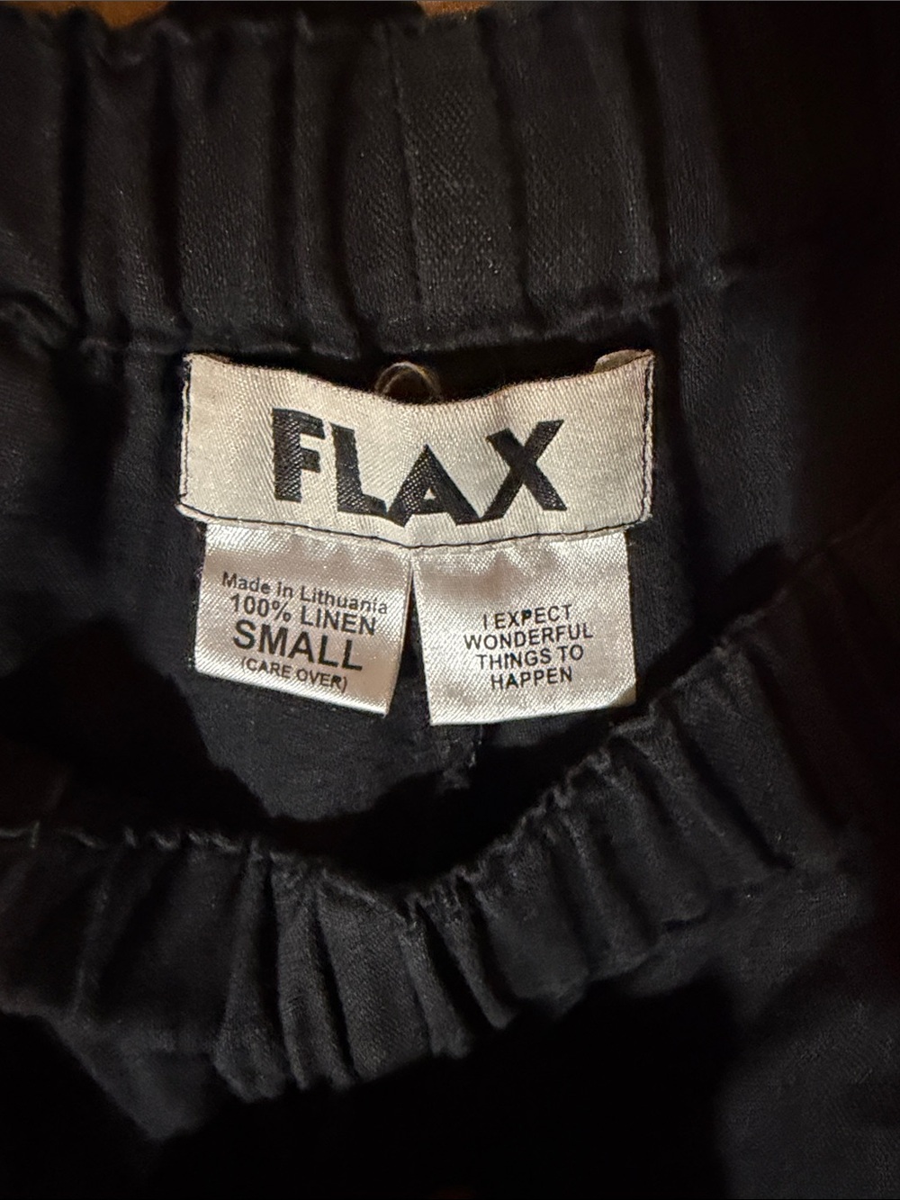 FLAX - Linen Pants - Inseam 23” -cropped - pockets - SZ S - Picture 2 of 3